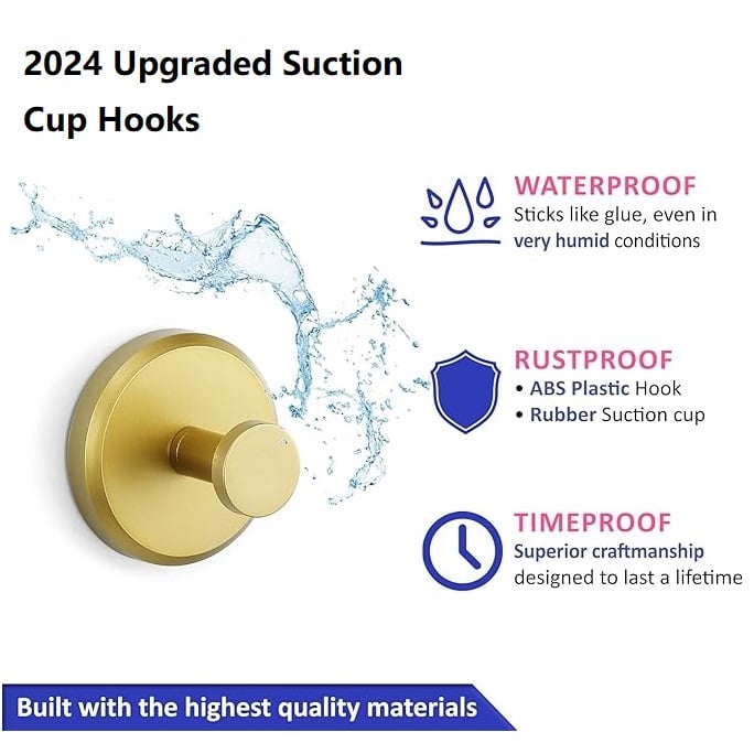 🔥 LAST DAY 49% OFF-2 Packs Suction Cup Hooks for Shower