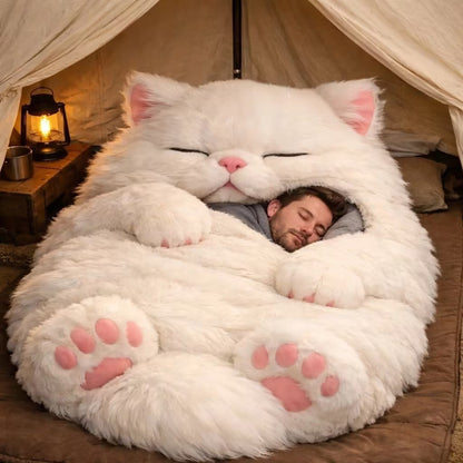 ♥️Valentine's Day Special🐱Giant Cat Shaped Bed– Soft, Warm & Purrfectly Cozy🐱