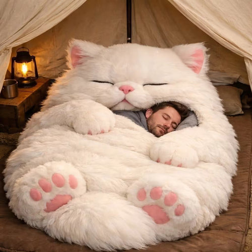 ♥️Valentine's Day Special🐱Giant Cat Shaped Bed– Soft, Warm & Purrfectly Cozy🐱