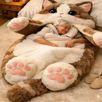 ♥️Valentine's Day Special🐱Giant Cat Shaped Bed– Soft, Warm & Purrfectly Cozy🐱